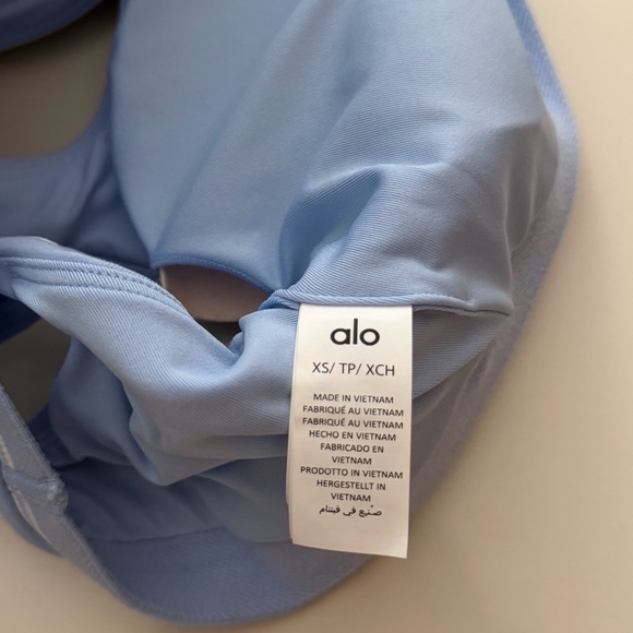 ALO Yoga airbrush heart throb seashell blue Bra - Picture 3 of 3